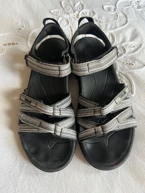 Teva Black Sandals with Light Gray Straps